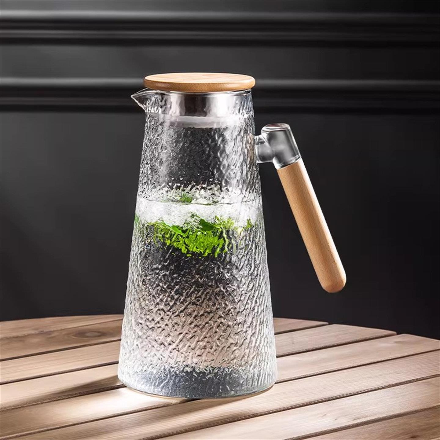 冷水壶玻璃耐高温夏季家用大容量凉白开冷水壶泡茶壶水杯冷水壶套