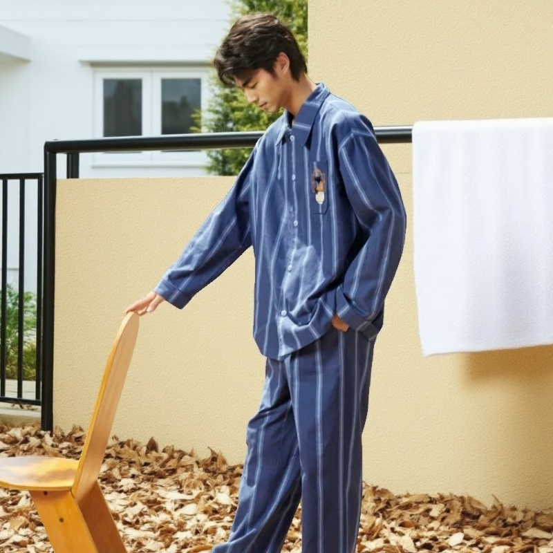 野兽P同款家居都市野兽黑豹加厚全棉法兰绒家居服套装可外穿睡衣