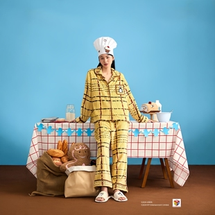 【穆祉丞同款】小众轻奢企鹅Pingu联名家居服绒秋冬长袖情侣睡衣