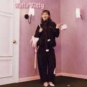 Kitty可丽绒立领家居服套装 野家同款 家居三丽鸥Hello 可外穿睡衣