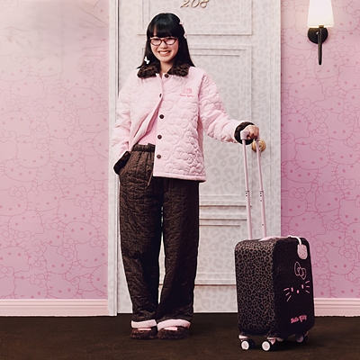 野兽P同款家居Hello Kitty加厚绗棉家居服套装可外穿情侣睡衣冬