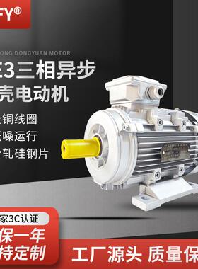 三相异步铝壳电动机YE3-80M1/M2-22极马达380V0.75/1.1w电机