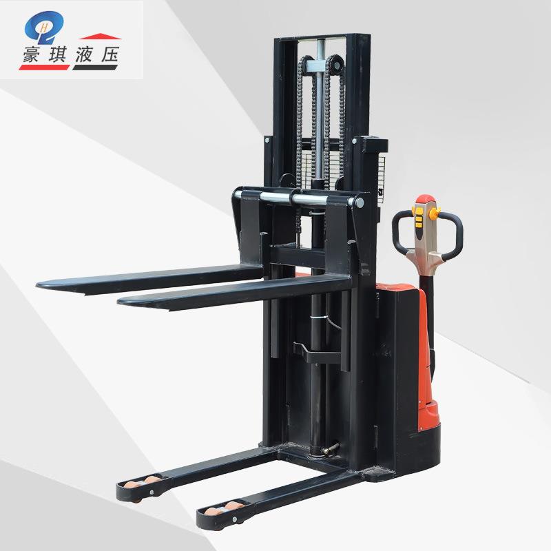 全电动步行式升高车载重1.5吨升高托盘电动叉车堆高机电动堆高车