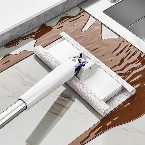 免手洗小拖把懒人拖把夹洗面巾二次利用自动换纸拖把地刮水夹布