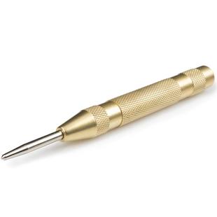 高硬度黄铜自动中心冲130mm 黄铜外壳 应急破窗 金属定位打点器