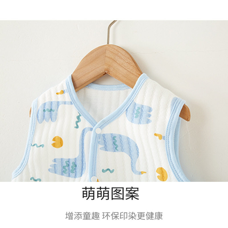 儿童纯棉马甲婴儿保暖春秋冬加厚宝宝坎肩男女童加厚夹棉背心无袖