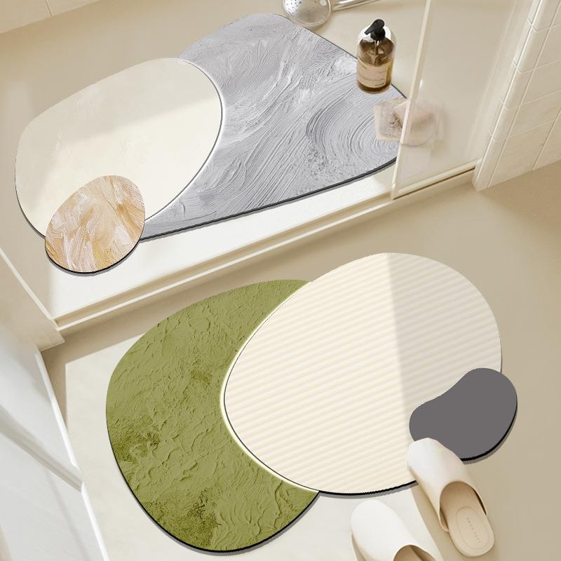 轻奢地垫浴室专用吸水速干卫生间门口防滑门垫耐脏脚垫多材质