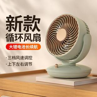 桌面小风扇办公室桌上usb充电风扇小型宿舍学生家迷你便携电扇跨