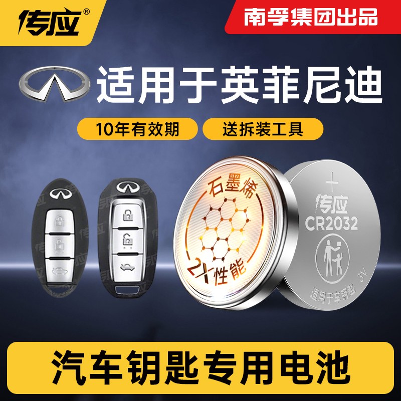 适用于英菲尼迪车钥匙电池CR2032