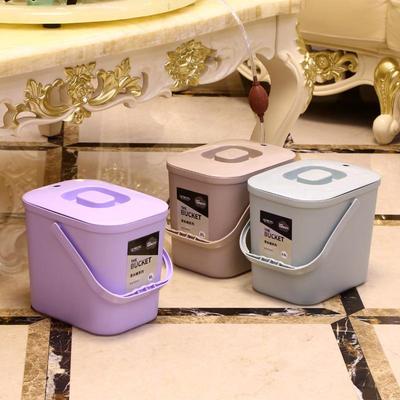 厂家塑料茶渣桶方形带盖手提带滤层茶水桶茶具废水排水垃圾桶