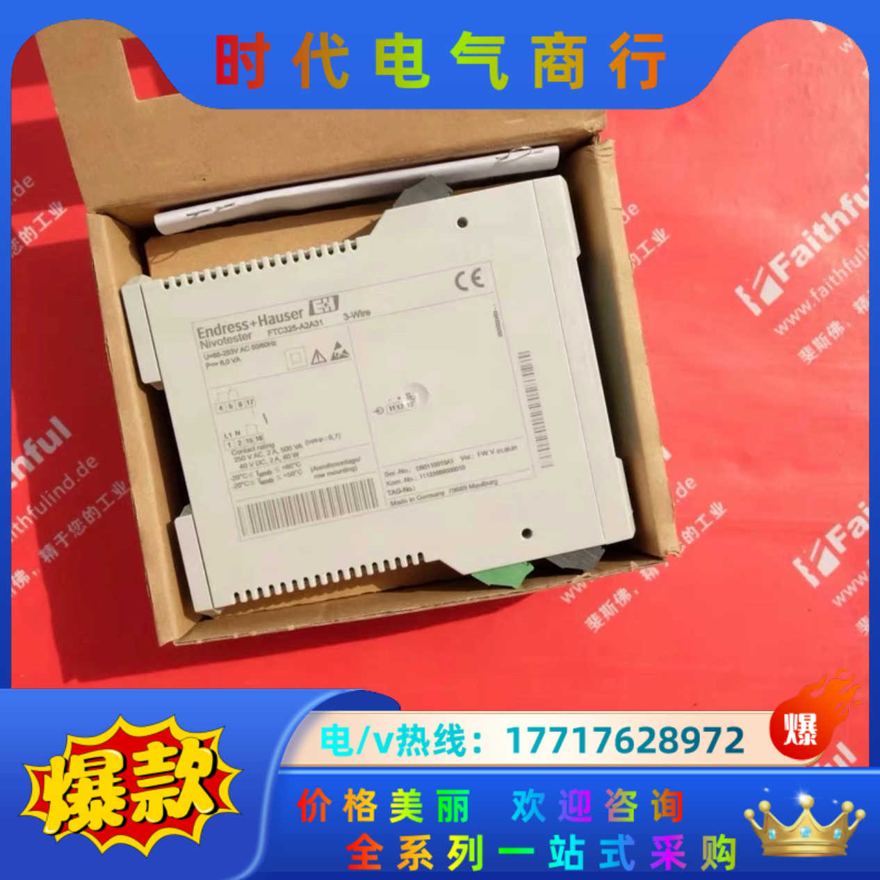E+H FTC325-A2A31 恩德斯豪斯全新电容信号转换议价