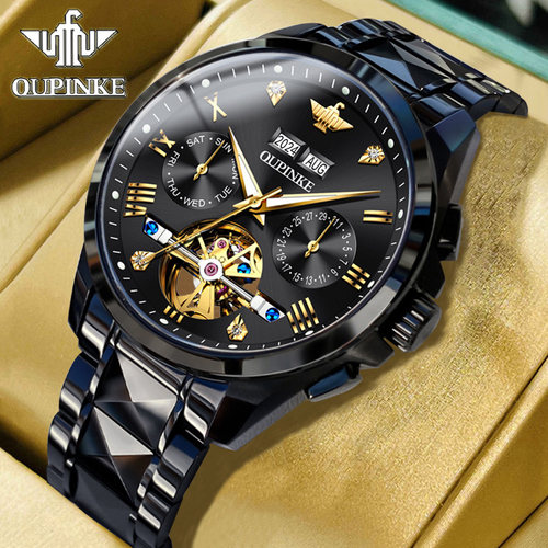 瑞士认证正品牌镂空手表男机械表