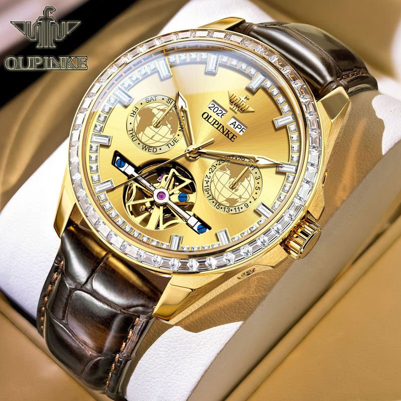 瑞士认证正品牌男士手表男款2026年新款全自动机械表皮带款名腕表