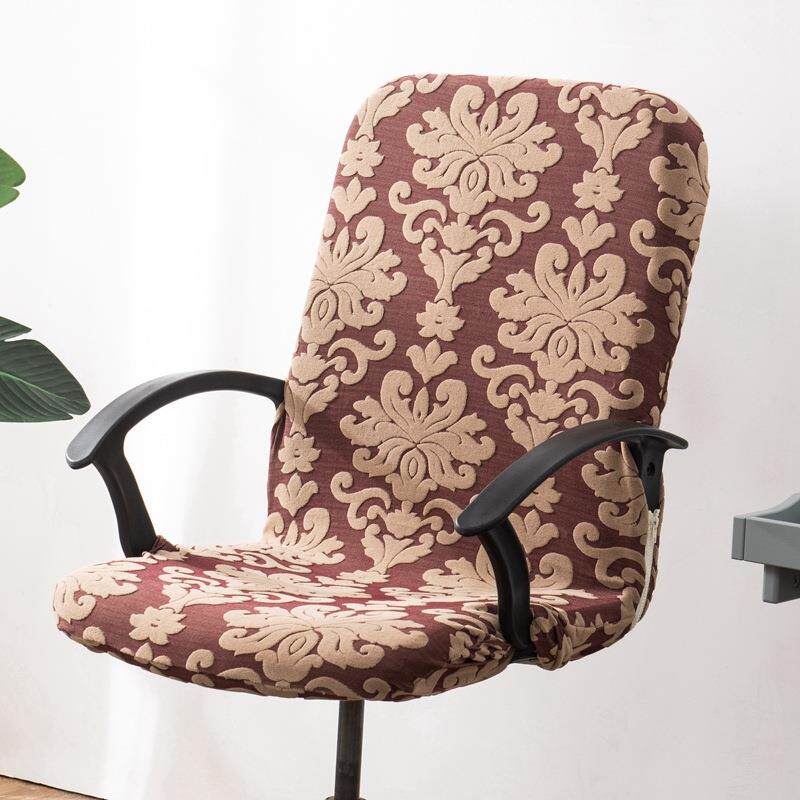 跨境办公室老板椅套欧式弹力椅套旋转扶手升降电脑椅子座罩英伦风