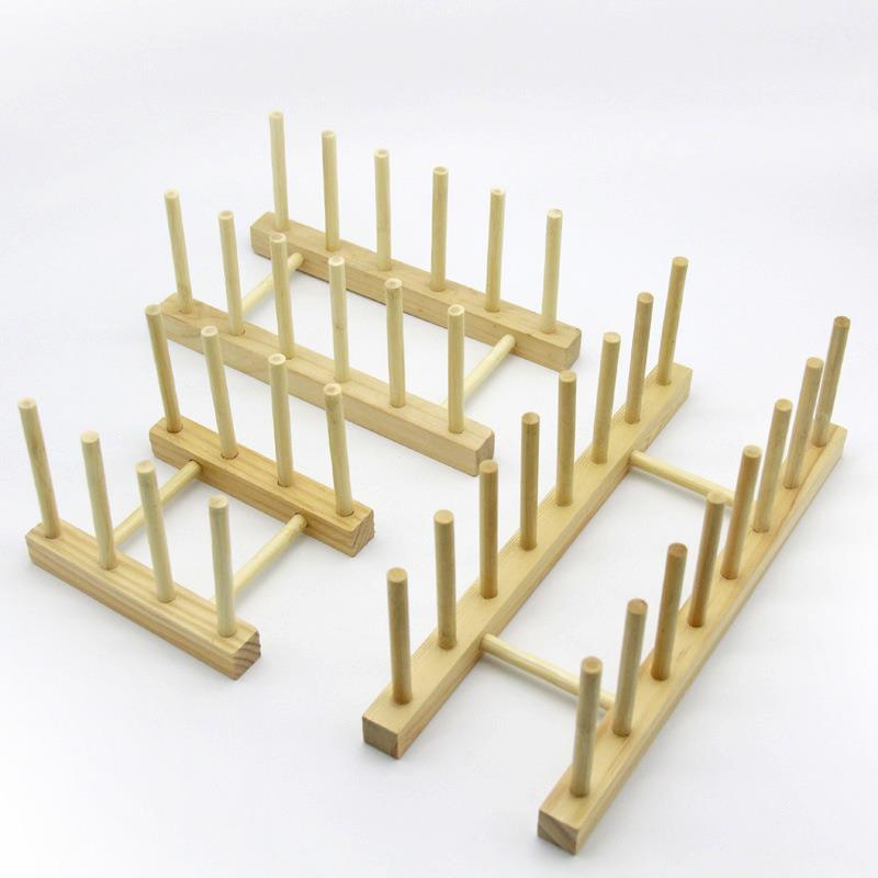 木质厨房厨具沥水架酒茶杯书架木制碗碟盘收纳置物架厂家现货