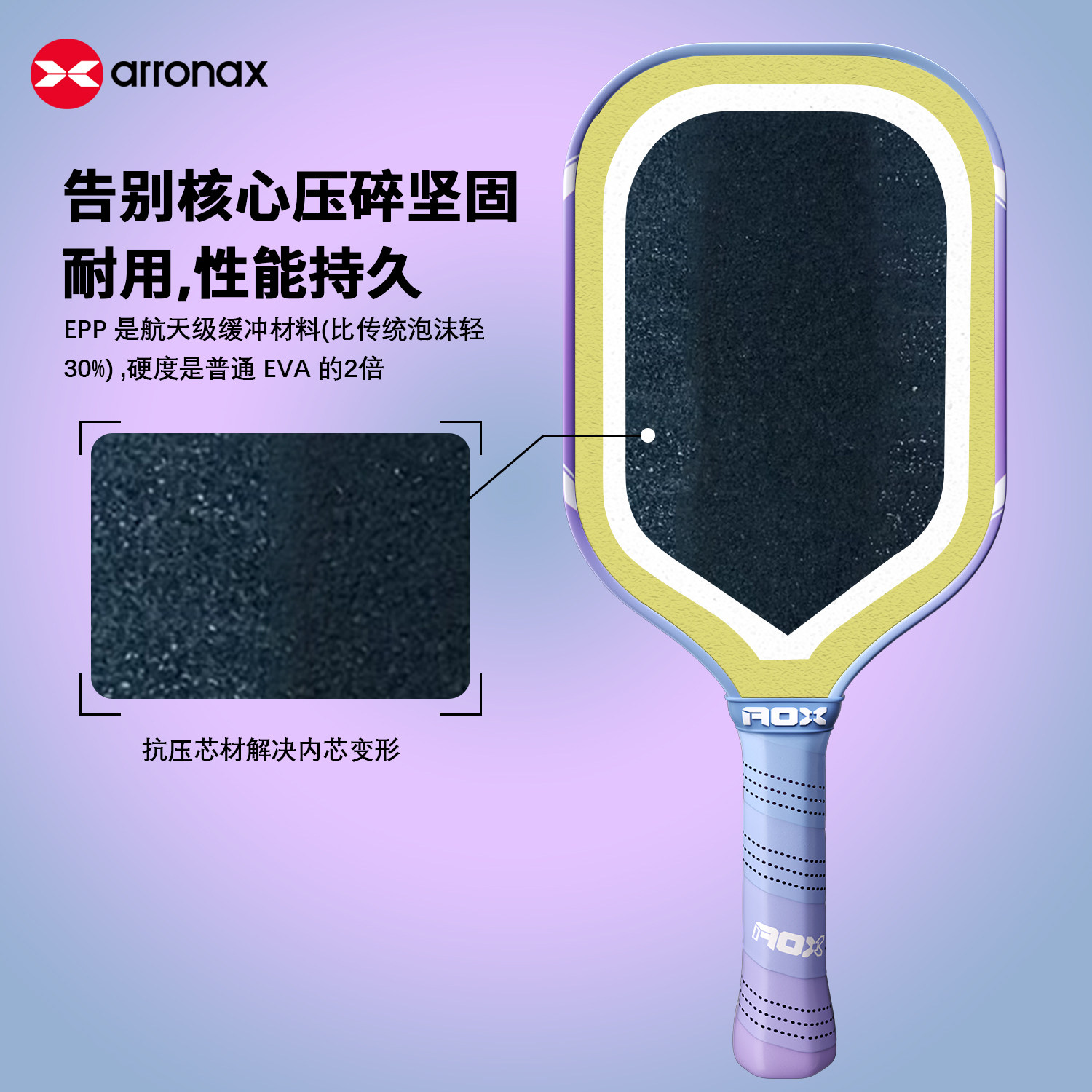 ARRONAXT700碳布热压匹克球拍