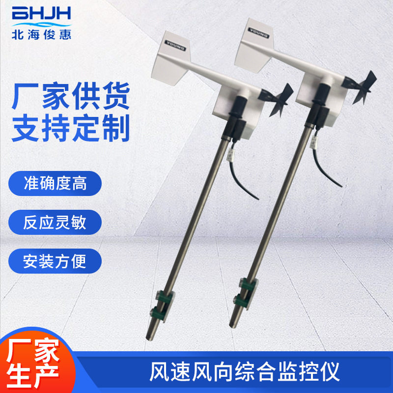 风速风向综合监控仪采用风速传感器 可测量显示风级风向角度