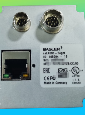 Basler 线扫相机1K2K4K8K12K ral4096-24gm/ral2048-8gm工业相机