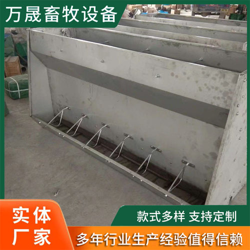 大猪双面挡板式食槽 小猪干湿补料槽 猪用不锈钢料槽
