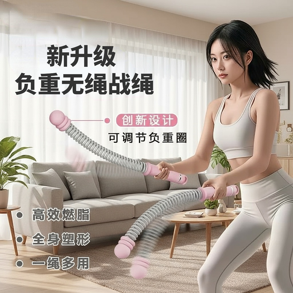 无绳战绳家用多功能训练甩大绳