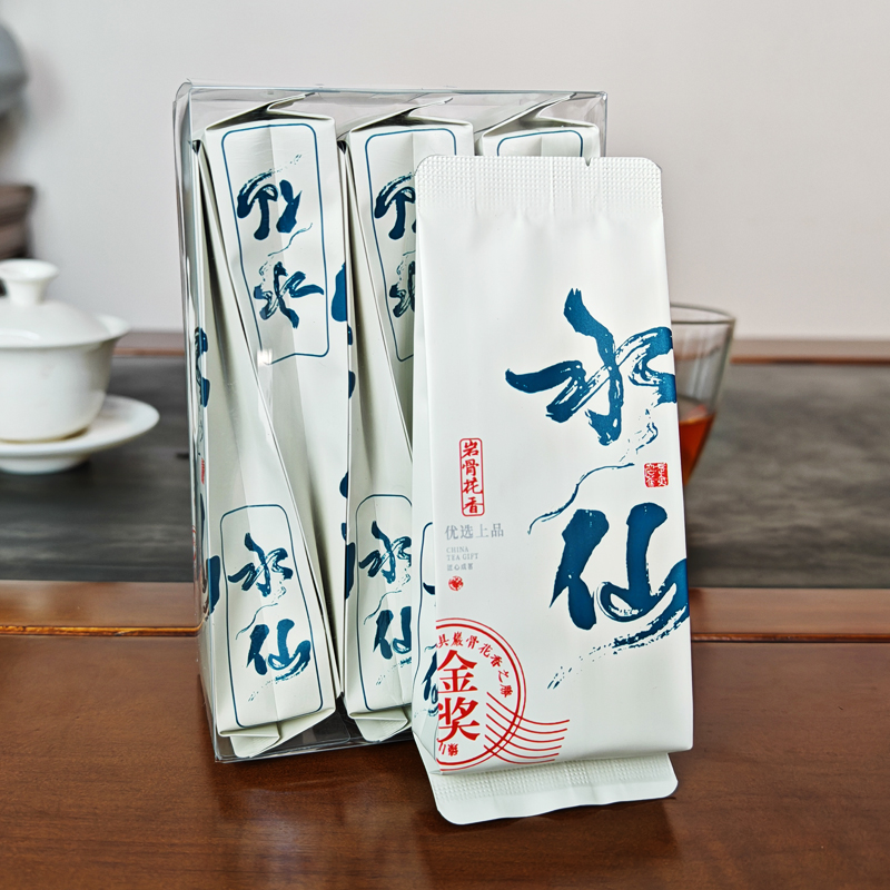 花香水仙茶武夷水仙岩茶正宗大红袍茶叶乌龙茶清香型礼盒装试饮装