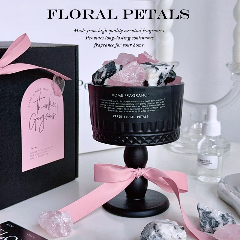 野兽派朵朵香薰冰岛粉雪香薰礼盒天然水晶矿石扩香石闺蜜女生日礼