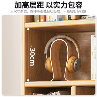 实木书架落地客厅电视旁r墙边窄柜转角收纳储物柜子展示柜家用书