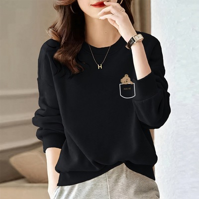 卫衣女中年爆款印花大码春秋新款潮流宽松大码上衣百搭显瘦外套