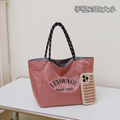 全网热销1W 多巴胺纯色防水布手提袋饭盒包上班通勤便携手提