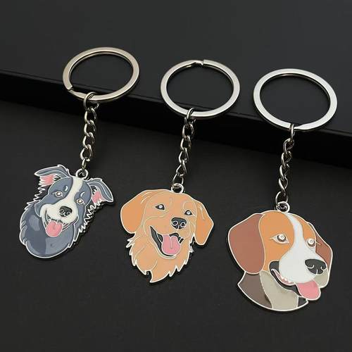 新款宠物狗狗金属钥匙扣拉布拉多厂家直销现货个性宠物狗小礼品