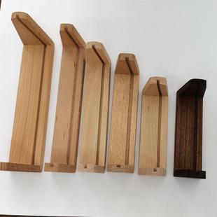 实木U型相架 名片木座 榉木台历底座 胡桃木台历照片支架