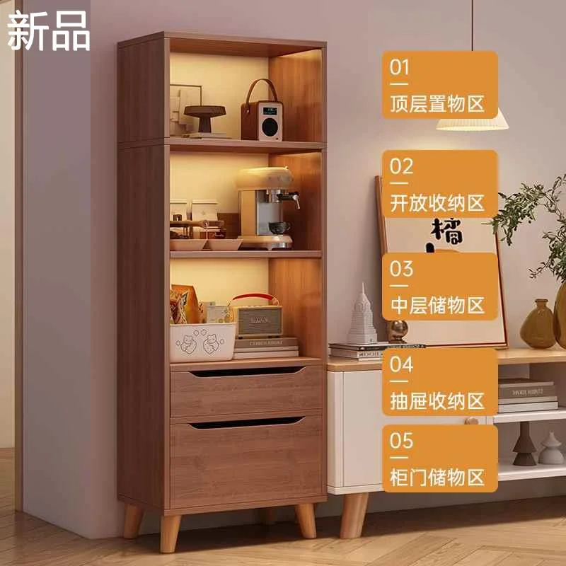 电视柜旁书架置物架落地置物柜客厅卧室书柜家用电视机柜收纳柜子