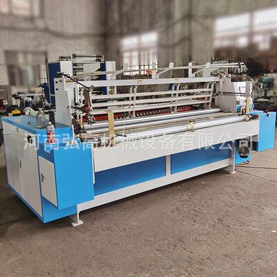 热销全自动懒人抹布复卷分切包装机器PP无纺布复卷分切设备厂商