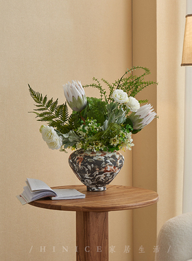 Hinice 原创手作陶瓷器皿侘寂风日式简约酒店民宿插花装饰摆件