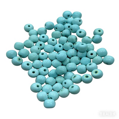 楚灵原矿绿松石桶珠4.5mm