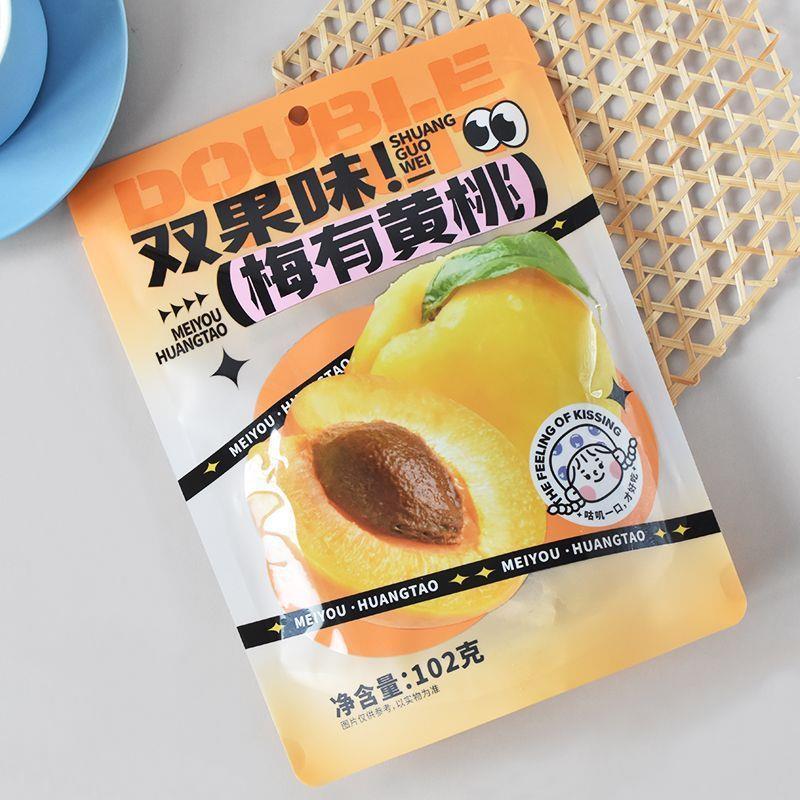 【亲喔】咕叽小喔双果味梅有黄桃102g梅F饼酸甜凉果干独立小包零