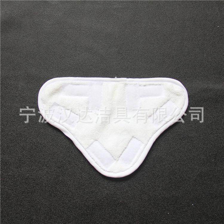 X5拖把布套五合一蒸汽拖把纤维布套白色三角型魔术贴布加厚纤维