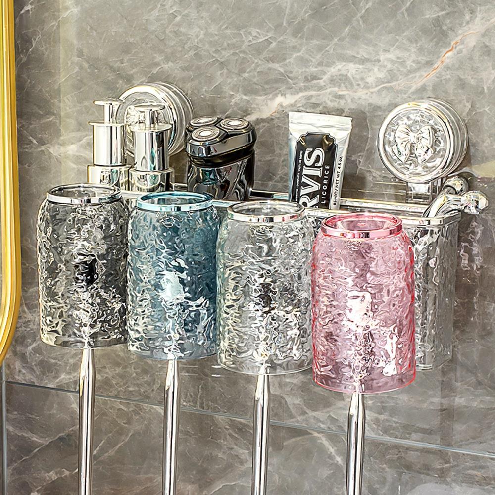 牙刷置物架免打孔壁挂式电动牙刷架子刷牙杯漱口杯牙具套装吸盘