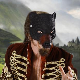 跨境新款狂欢节熊面具酒吧化装舞会舞台表演角色扮演道具可爱头套