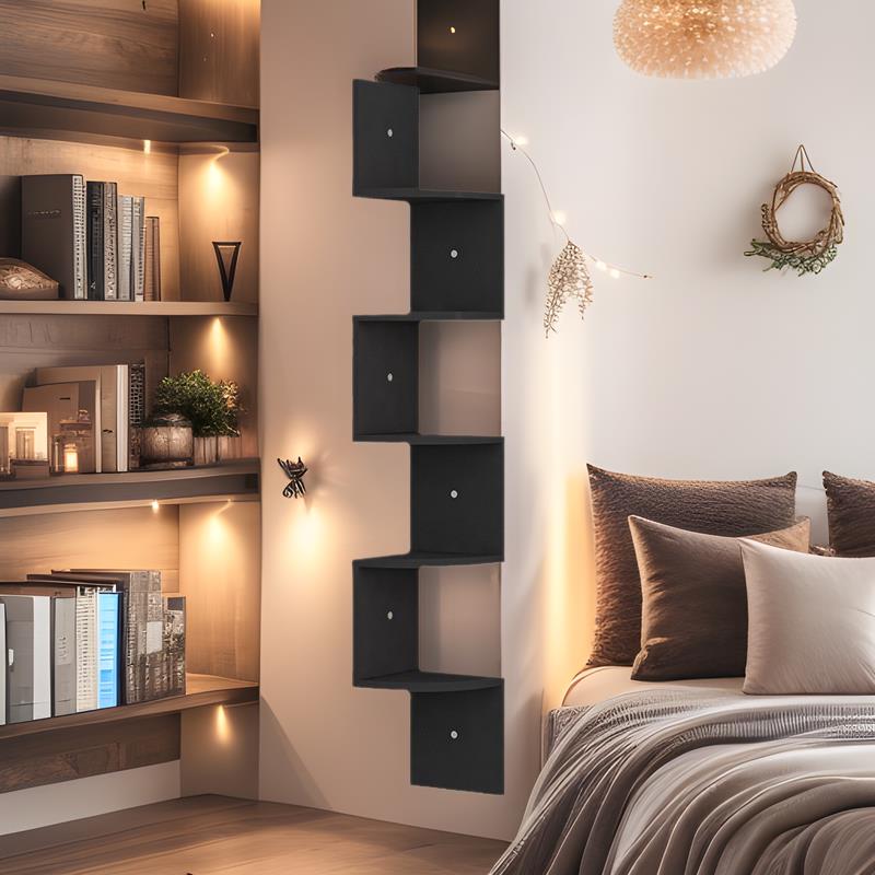 简易墙上置物架书架多层墙面收纳架创意壁挂装饰卧室客厅隔板架