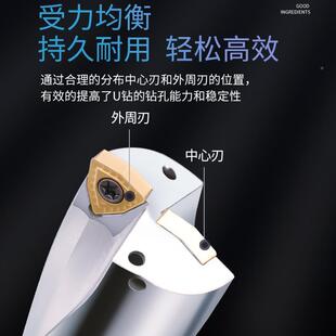 U钻刀杆深车床用U转暴力快速钻W52012C孔暴力钻u平底钻头头数控快