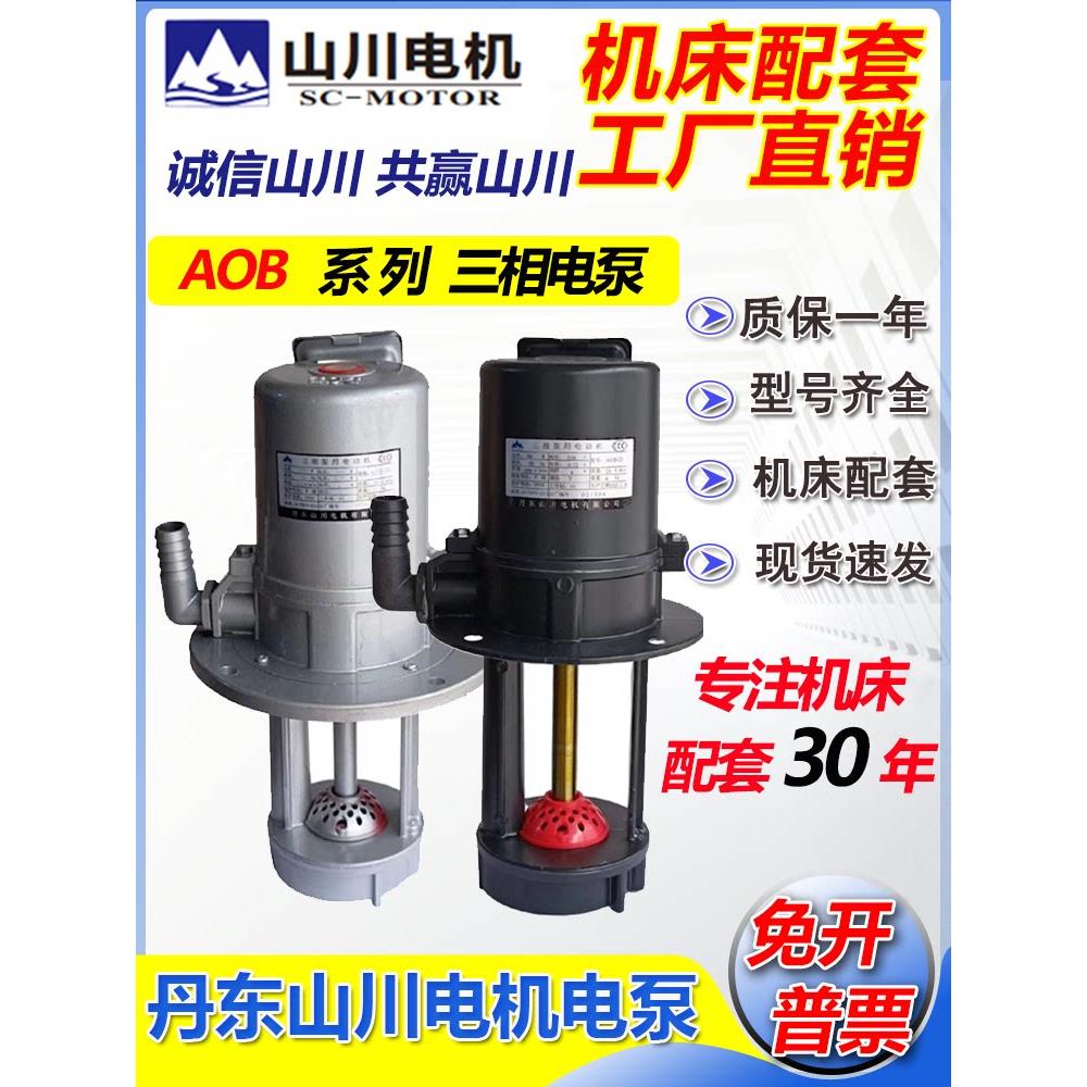 沈阳机床丹东山川电泵AOB-25/90W AOB-50/钻床冷却水泵三相电泵