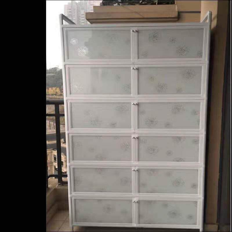 铝合金储物柜收纳柜餐边柜不锈钢碗柜厨房柜子简易组装经济型橱柜