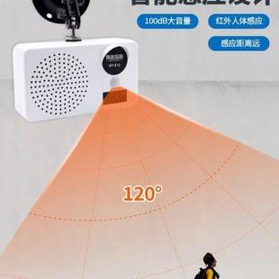 太阳能感应工地安全带提醒智能语音提示人体红外户外播报警器充电