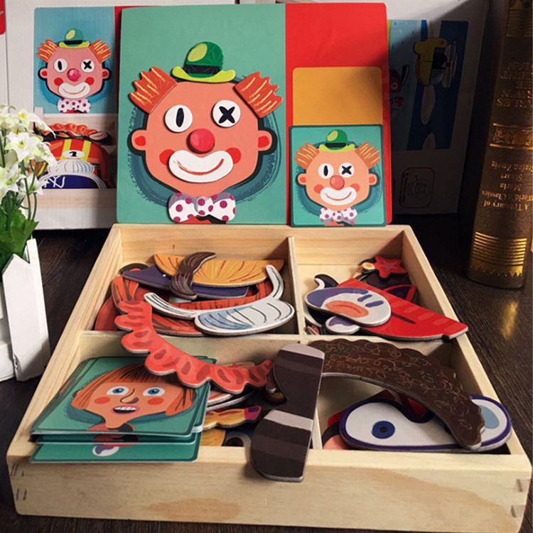 儿童早教益智五官磁力拼图磁性