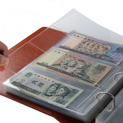 10Pcs Money Banknote Paper Money Album Page Collecting