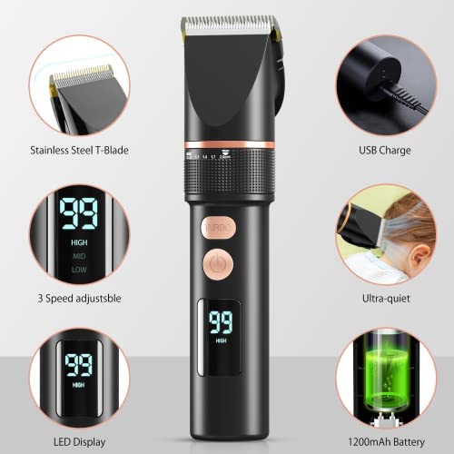 Peipai Professional Hair Clippers  Trimmer Kit for Men - Cor