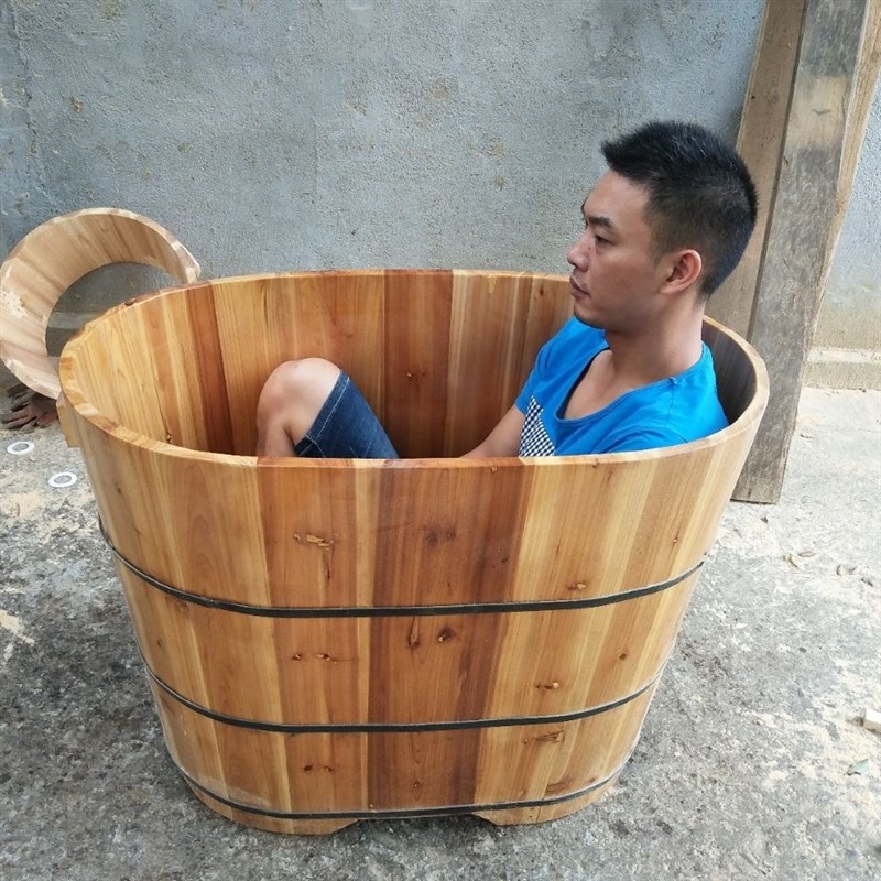 沐浴桶木桶洗澡泡澡桶木质浴缸浴桶洗澡盆大木桶成人泡澡木桶浴盆