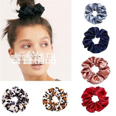 极速woman simple hair ring circle retro leopard head rope ba