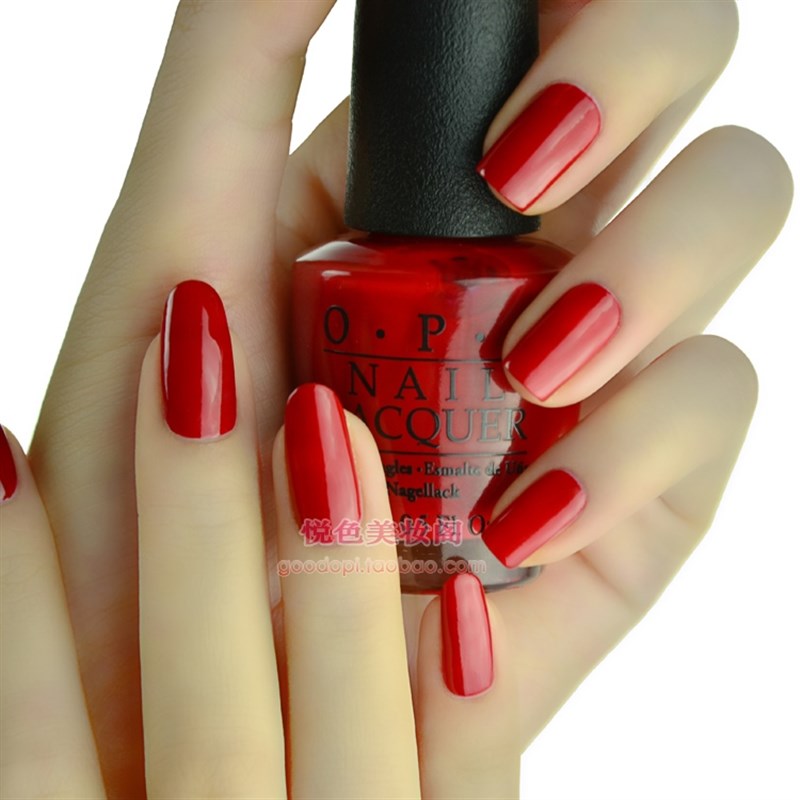 免烤不可剥美甲OPI指甲油 大正红暗红酒红N25 W52 L87丝绸红h08脚